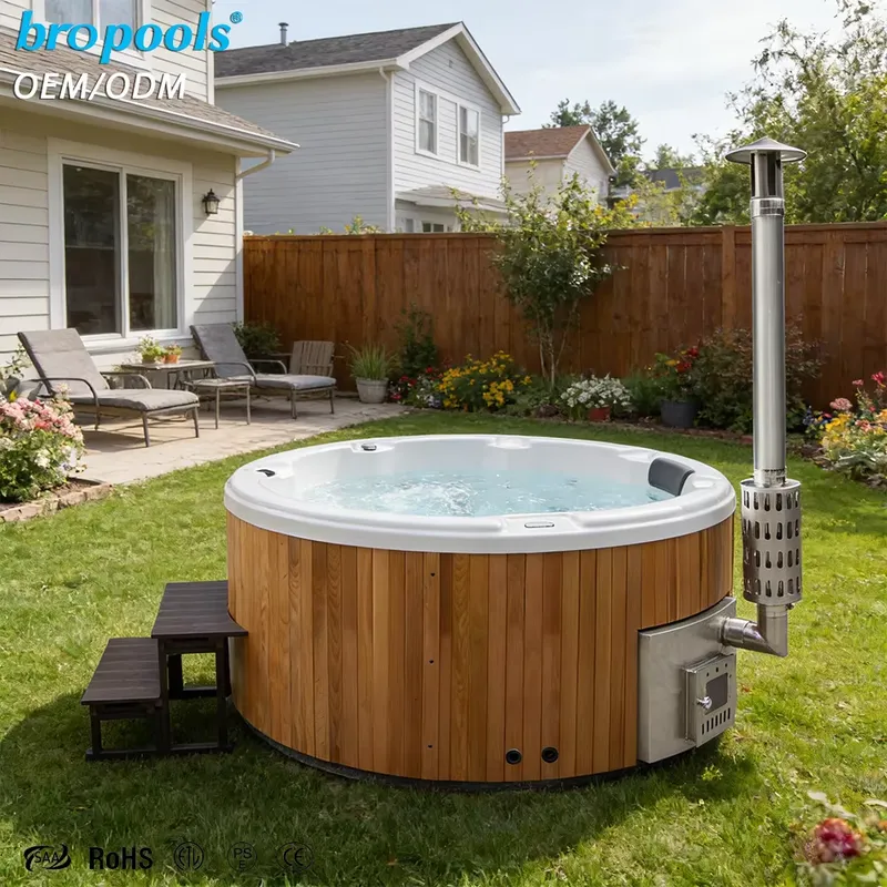 4-Person Cedar Acrylic Whirlpo - đánh giá và giá Spa Wellness Design