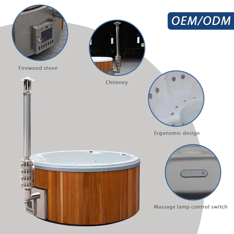 4-Person Cedar Acrylic Whirlpo - đánh giá và giá Spa Wellness Design