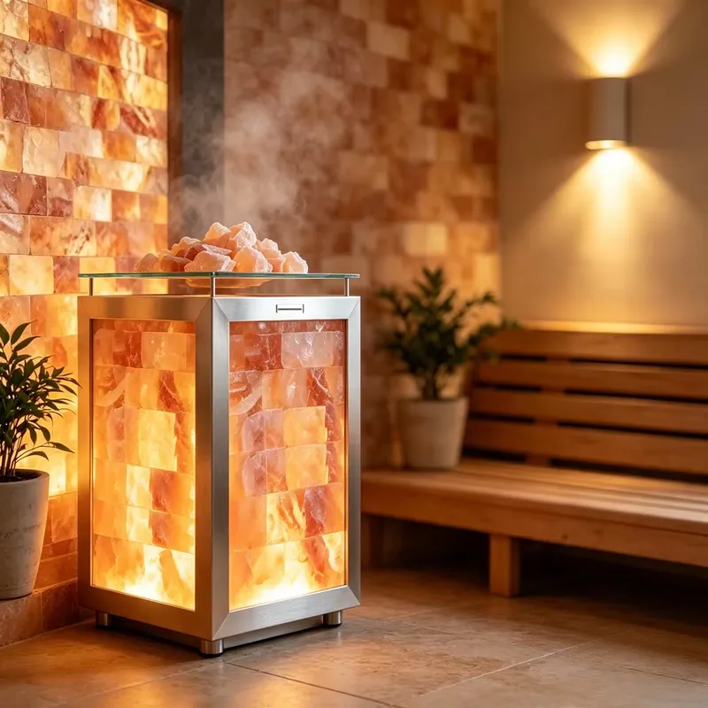 Himalayan Pink Salt Cube Lamp  - đánh giá và giá Spa Wellness Nature