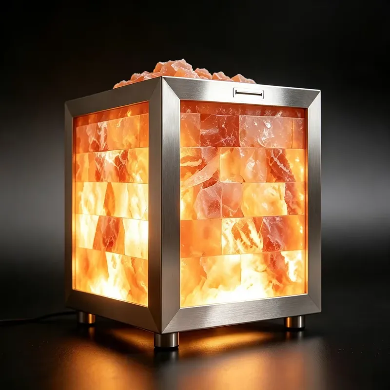 Himalayan Pink Salt Cube Lamp  - đánh giá và giá Spa Wellness Nature