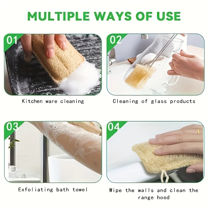 1/6pcs Natural Loofah Exfoliat - đánh giá và giá Body Loofah Natural
