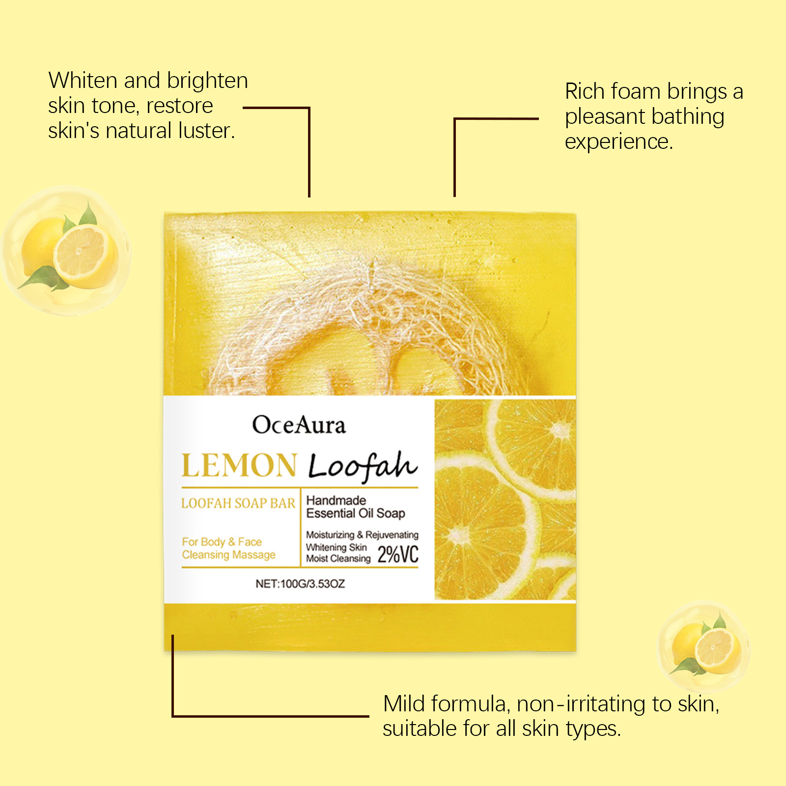 Lemon Loofah Handmade Soap Nat - đánh giá và giá Body Loofah Natural