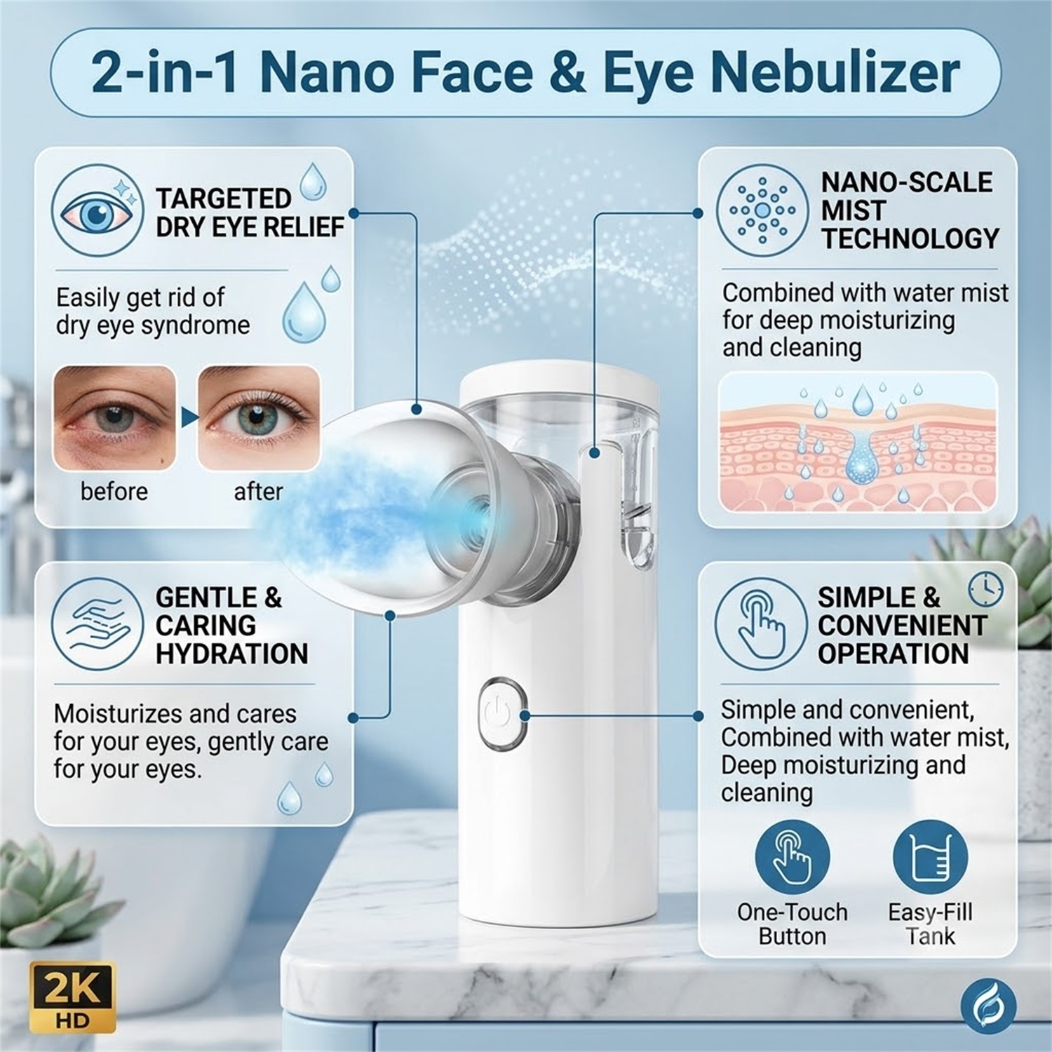 Eye Nano Sprayer Electric Eye  - đánh giá và giá Facial Steamer Nano
