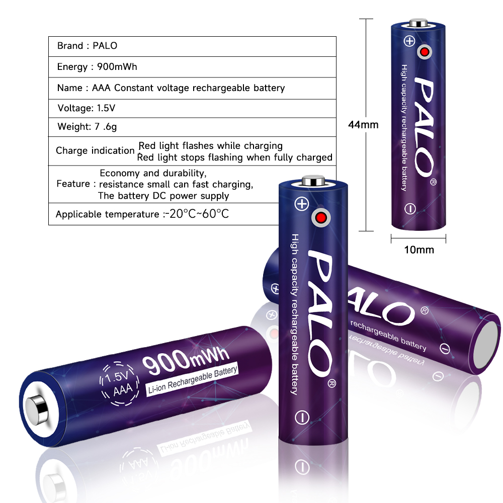 PALO 1.5V 900mWh Li-ion AAA Re - đánh giá và giá Epilator Wireless