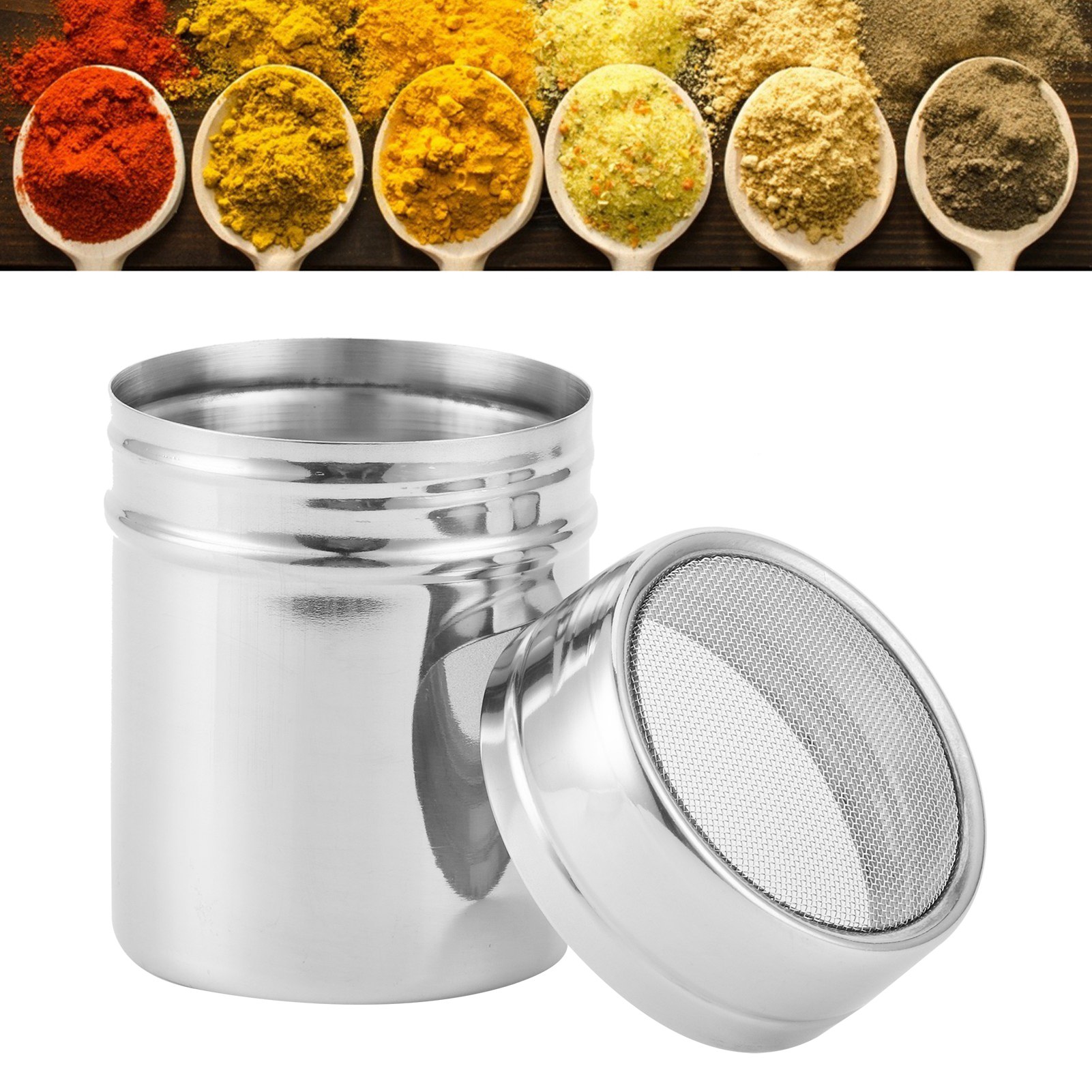 Fine Mesh Powder Shaker Stainl - đánh giá và giá Sugar Scrub Coffee