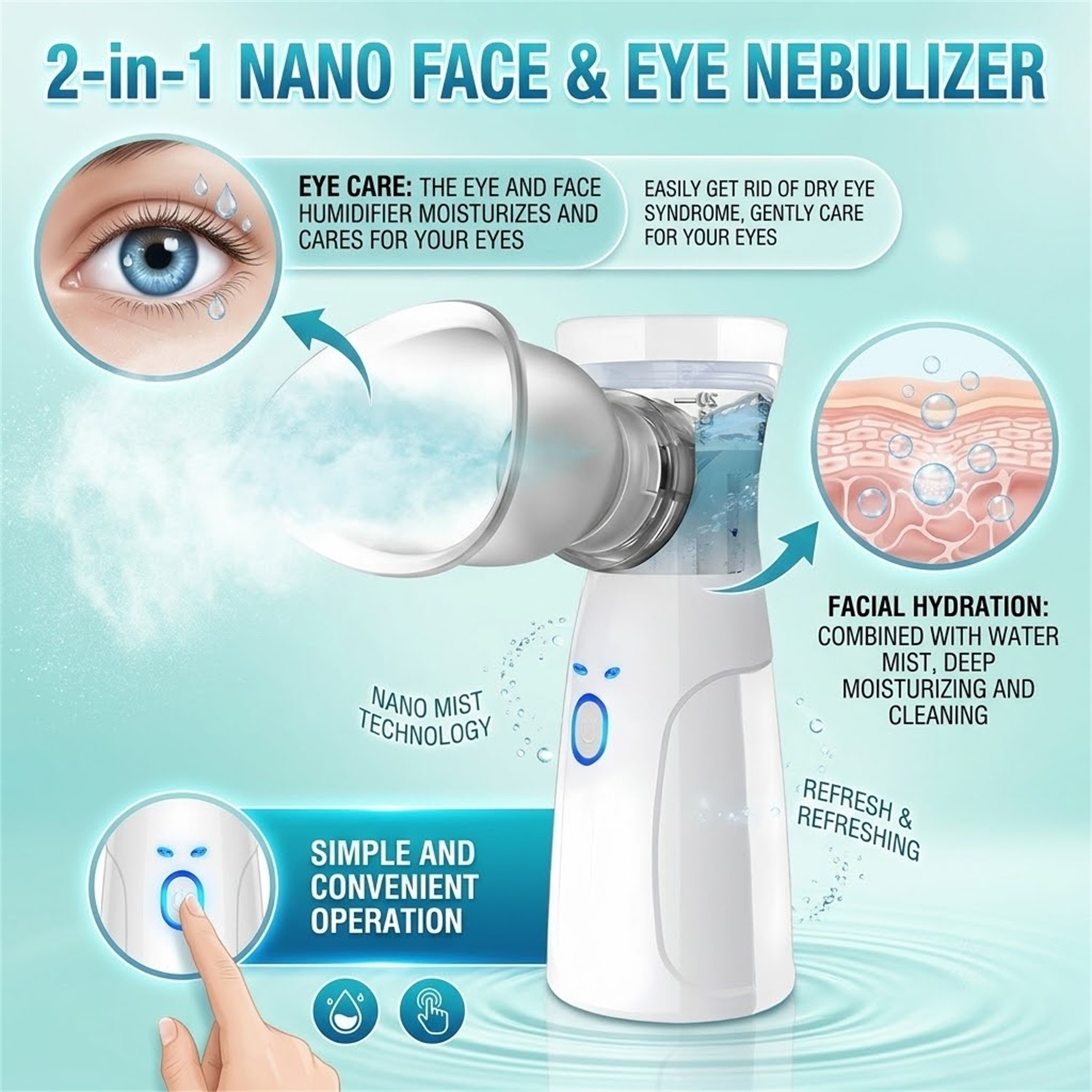 Handheld Facial Nano Mister Po - đánh giá và giá Facial Steamer Nano