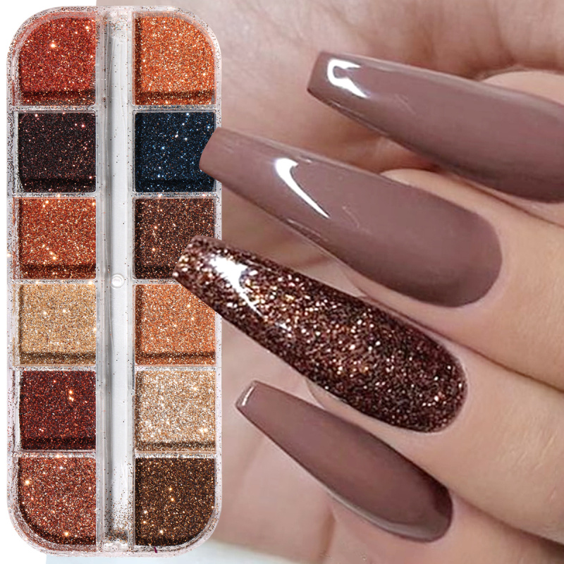 Shiny Coffee Brown Nail Glitte - đánh giá và giá Sugar Scrub Coffee